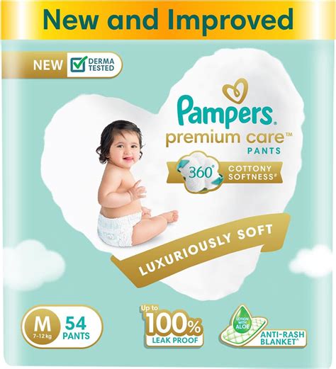 Buy Pampers 82279311 Premium Care Pants Style Baby Diapers, Medium (M ...