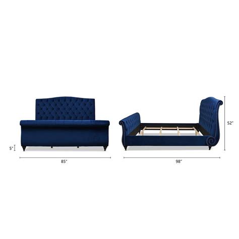 Nautlius King Bed Frame with Headboard and | Ubuy India