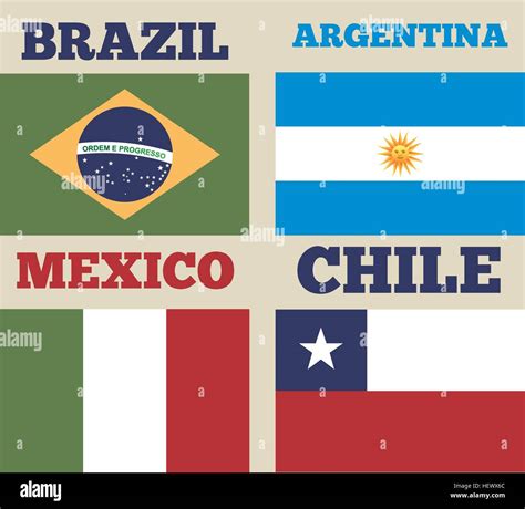 Map latin america flags countries Stock Vector Images - Alamy