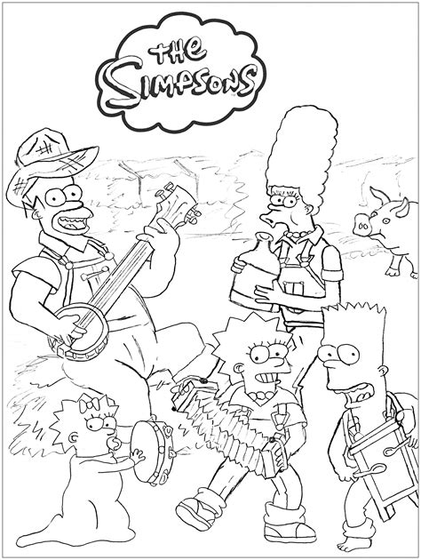 Simpson Colouring Pictures