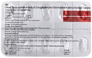 Trajenta Duo 2.5/500 MG Tablet | Order TRAJENTA DUO 2.5/500 MG Tablet ...