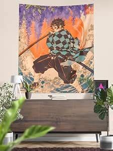 ComicSense.xyz Satin Nichirin Warrior Printed Anime Tapestry, Anime ...