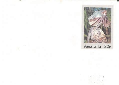Frilled Lizard – Pre stamped Envelopes -Australia 1980 – Stamp Digest