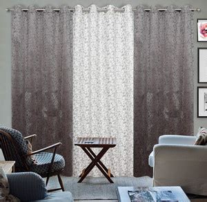 Kraftiq Homes 152 cm (5 ft) Velvet Room Darkening Window Curtain (Pack ...