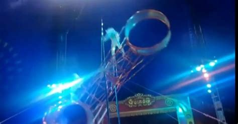 Trapecista salvó de milagro tras caer desde 7 metros de altura en ...