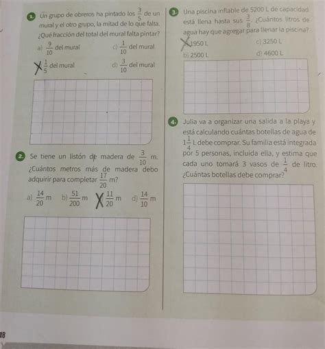 un grupo de obreros ha pintado los 3/5 de un mural y el otro grupo, la ...