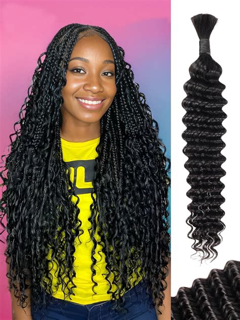 Amazon.com : Afannany Human Braiding Hair for Boho Braids Human Hair 2 ...