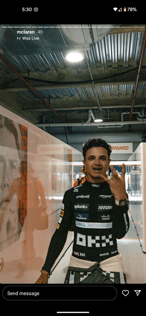 McLaren posted a photo of Lando putting up west side gang sign : r ...