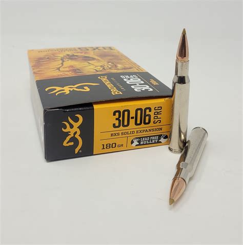 Browning 30-06 Ammunition BXS Solid Expansion B192430061 180 Grain Lead ...