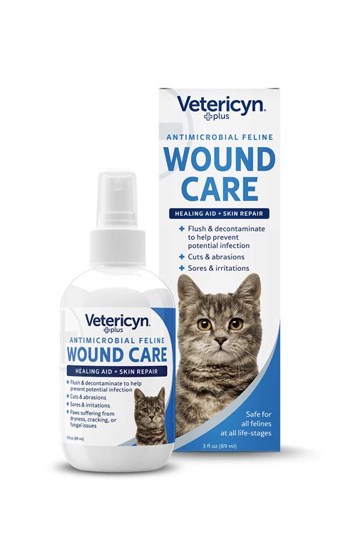 Vetericyn Plus Antiseptic Treatment, Cat Wound Care Spray, Prevents ...