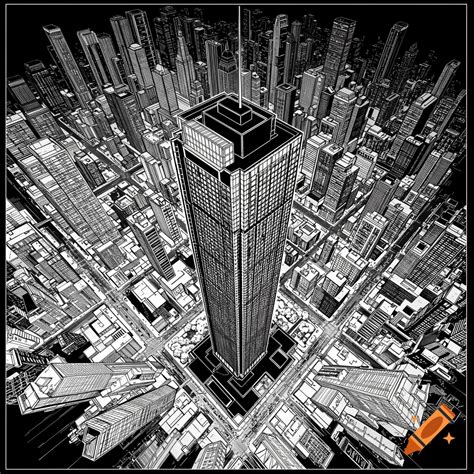 Skyscraper Drawing Perspective