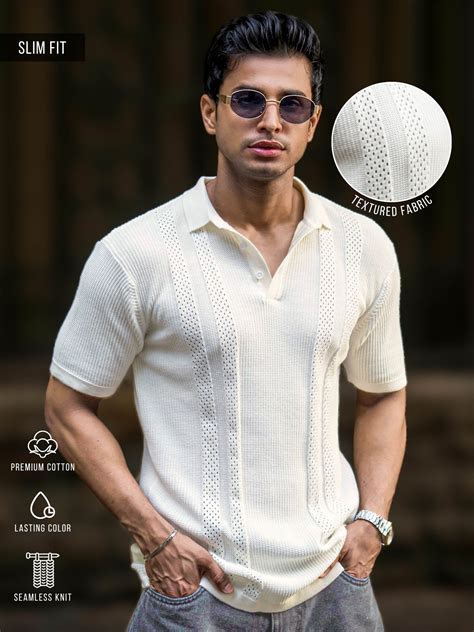 Snowpeak Half White Half Sleeve Polo T-Shirt – ManiacLife.com