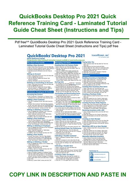 Image result for QuickBooks Quick Reference Guide