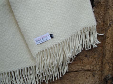Plain Cream Throw | Wool Throws | Solway Blankets