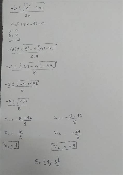 formula general de 4x2+8x-12=0 - Brainly.lat