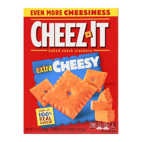 Cheez-It Extra Cheesy Baked Snack Crackers 12.4 oz - Walmart.com