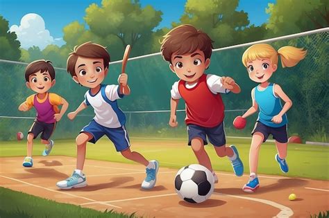 Kids Playing Sports 的图像结果