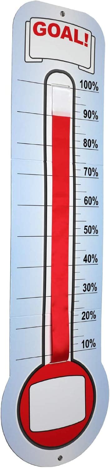 Buy Global Printed Products Fundraising Thermometer Chart Goal Tracker ...