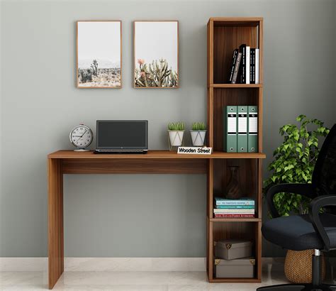 Buy Wenzel Engineered Wood Study Table (Exotic Teak Finish) Online in ...