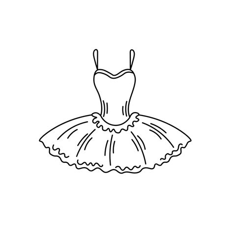 Premium Vector | Ballet tutu doodle