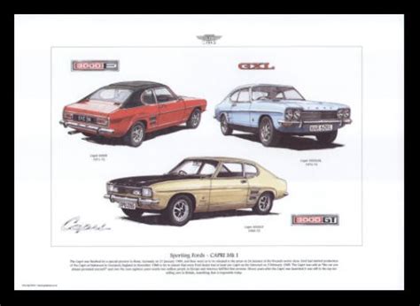 Buy Sporting Ford Capri Mk1 Classic Cars - 3000E 3000GXL 3000GT - Art ...