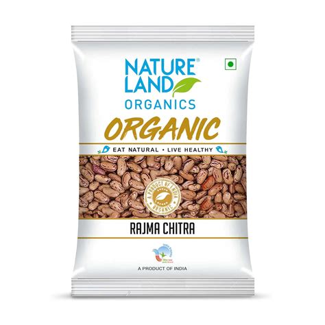 Natureland Organics Rajma Chitra 1 Kg - Organic Healthy Pulses : Amazon ...