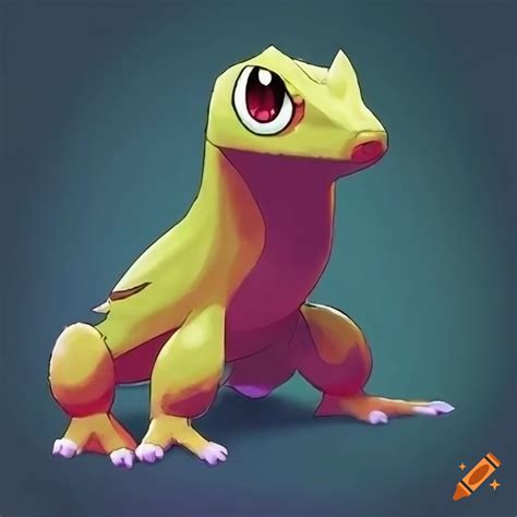 Intricately designed Pokemon with gecko-like features on Craiyon