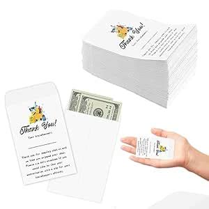 1000 Pieces Tip Envelopes for Housekeeping Small Money Envelopes White ...