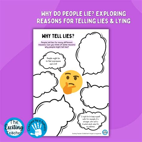 ‘Why do people lie?’ Exploring Reasons for Telling Lies and Lying – Exciting Teacher Hub