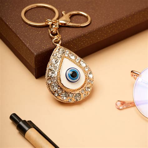 Golden Evil Eye Keychain