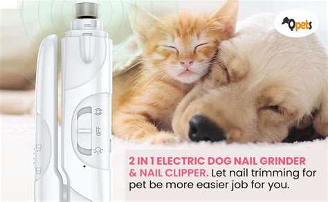 Qpets® Electric Automatic Pet Grooming Kit 2 In1 Dog Nail Grinder and ...