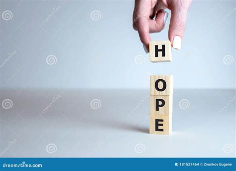 Concept Image of Business Acronym HOPE As HAVE only POSITIVE EXPECTATIONS Written on Wooden ...