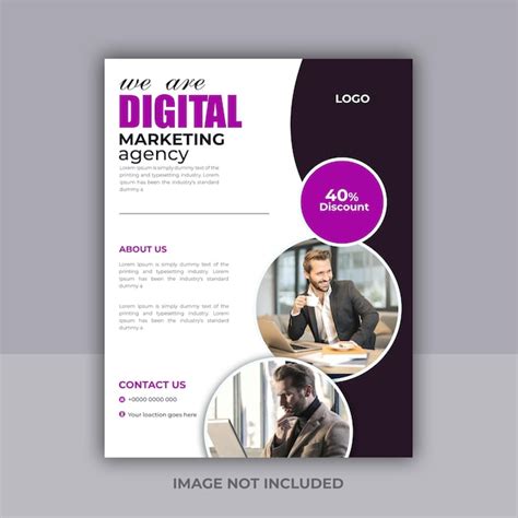 Psd marketing poster or flyer template | Premium PSD