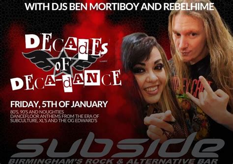 Decades of Decadance - 80s/90s/00s rock night with DJs RebelHime and ...