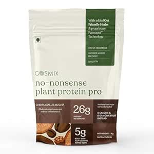 Cosmix No-Nonsense Plant Protein PRO 26g Protein | Yeast Protein & Pea ...