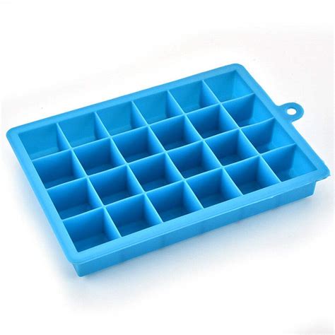 Buy Platinum Enterprise Silicone 24 Cavity Ice Cube Trays Flexible ...