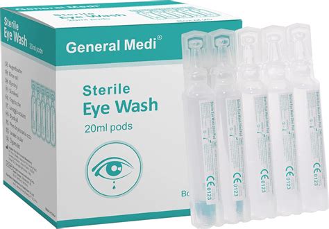 Eye Wash - Sterile Saline Solution 20ml/0.9% (Pack of 25) : Amazon.co.uk: Health & Personal Care
