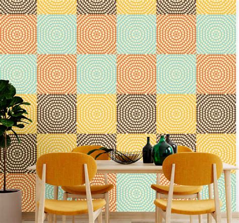 Geometric Spiral Squares wallpaper geometric