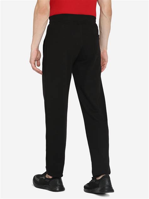 Black Track Pant for Men - Solid & 100% Cotton Regular Fit | JadeBlue