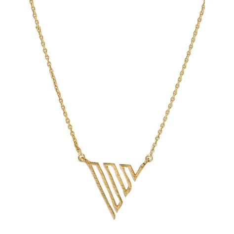 Buy Mitali Jain Zig Zag Gold Geometric Necklace Online