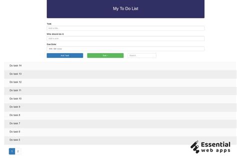 To-Do List JavaScript 的图像结果