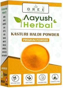 Aayush Herbal Kasturi Haldi Powder (Wild Turmeric) Natural Organic Pure ...