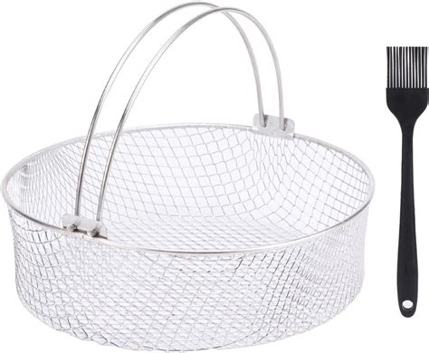 Buy Air Fryer Replacement Basket Air Fryer Steamer Basket Stainless ...