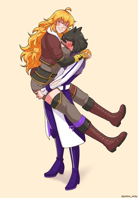 yang xiao long and blake belladonna (rwby) drawn by yellow_nicky | Danbooru
