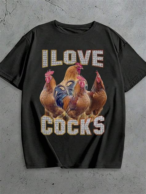 INAWLY Amo Camiseta de Galo Engraçado Meme de Galo, Camisetas de Manga ...