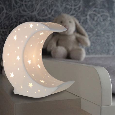 Childrens Kids Baby Night Light White Porcelain Bedroom Lamp Desk Fairy ...