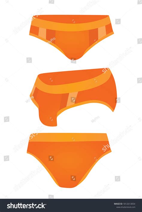 Men Orange Swim Suit Vector Illustration Stock Vector (Royalty Free ...