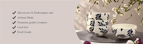 Buy Praahi Lifestyle Premium Ceramic Dinner Set | Handcrafted Blue Leaf ...