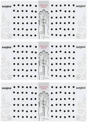 SUNAINA Premium Plaza Black Bindi for Women Size21 (4.5MM) {SPPSB102 ...