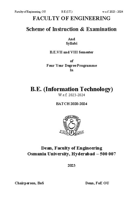 DOC-20231024-WA0024 - FACULTY OF ENGINEERING Scheme of Instruction ...